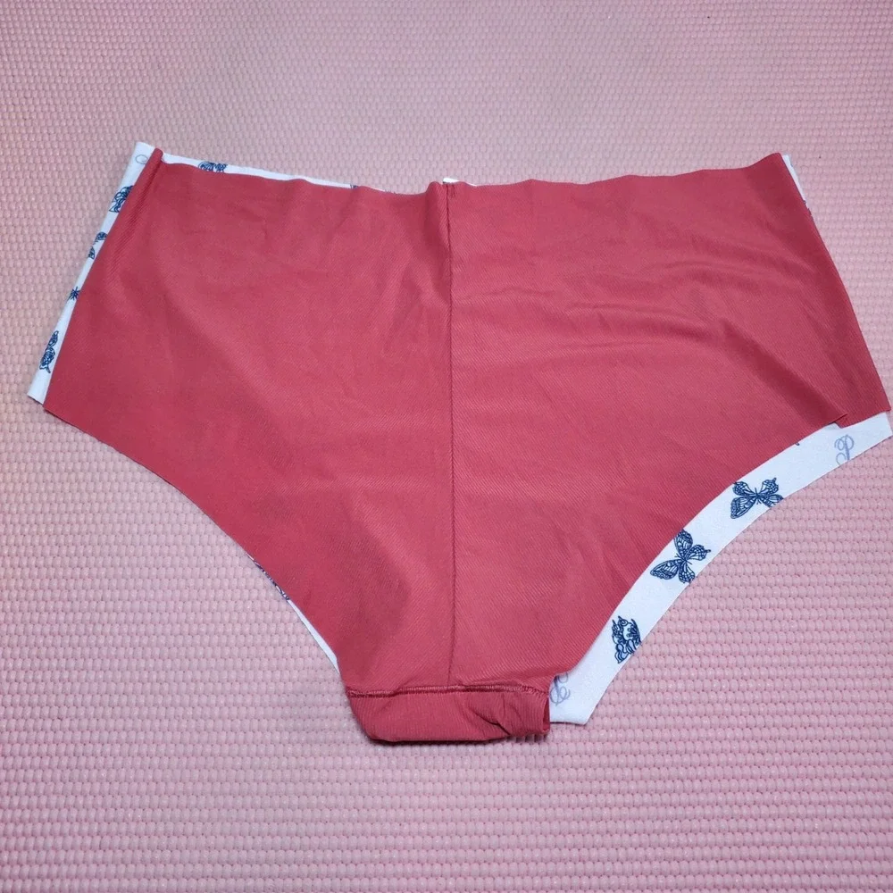 Pink Victoria's Secret 4 Cheeky Underwear Set Colorful Butterfly Feminine Size L